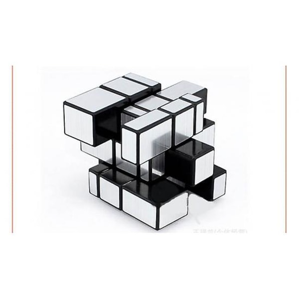 Speilkube 3x3 Speed Cube Magic Cube Puzzle Enkelt å snu (Sølv)