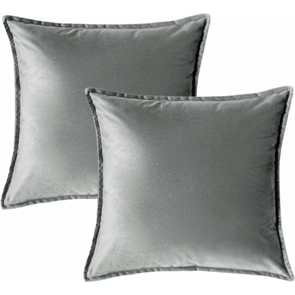 Sæt med 2 dekorative velour pudebetræk 45x45cm pudebetræk