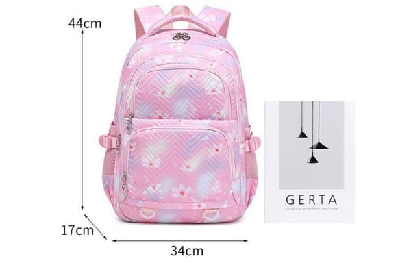 Kpop Devil Hunter Tryckt Ryggsäck, Studentryggsäck med Stor Kapacitet, Blommig Ryggsäck, Reseryggsäck Pink E