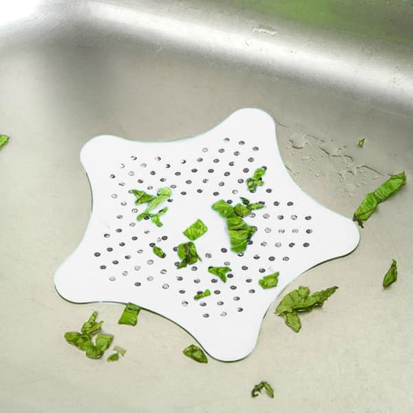 2 stjärnformade silikonköksgolvavlopp, 15 cm