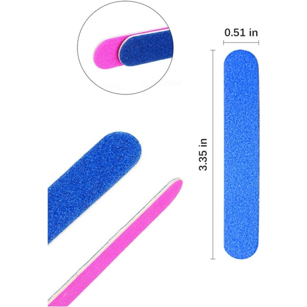 100 stk. neglefile 180/240 - Engangs til professionel dobbeltsidet