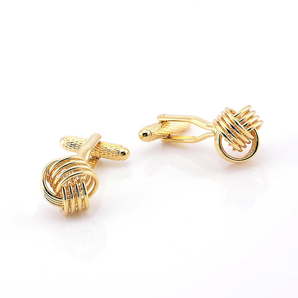 Guld stegte dej twirls bil blomst manchetknapper metal omgivende multi line stegte dej twirls manchetknapper knude manchetknapper