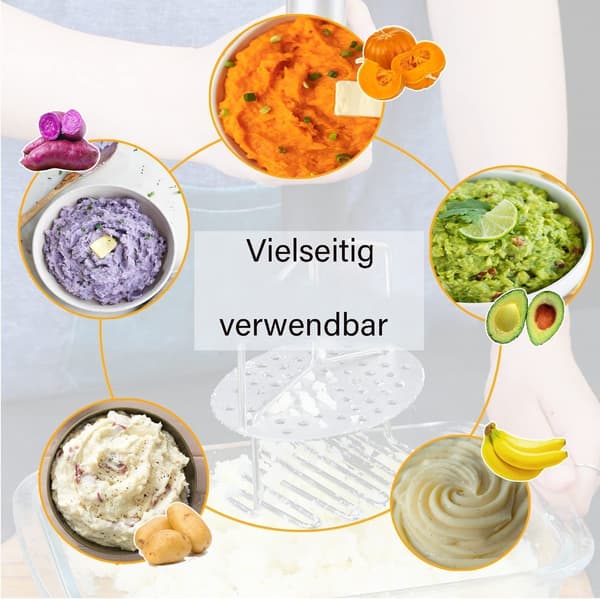 kartoffelmoser, rustfrit grøntsagsmøser