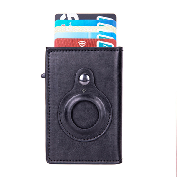 Herr Plånbok Anti-scratch Slitstark Läder Bifold Pengklämma Kortfodral