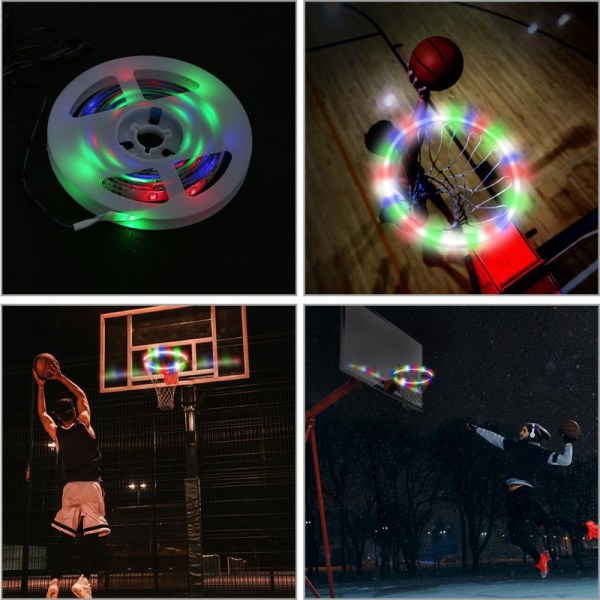 LED-kurvrammelys basketballrammelys med solfargendringssensor basketballrammelys med en lengde på 1,5 m 45 lys