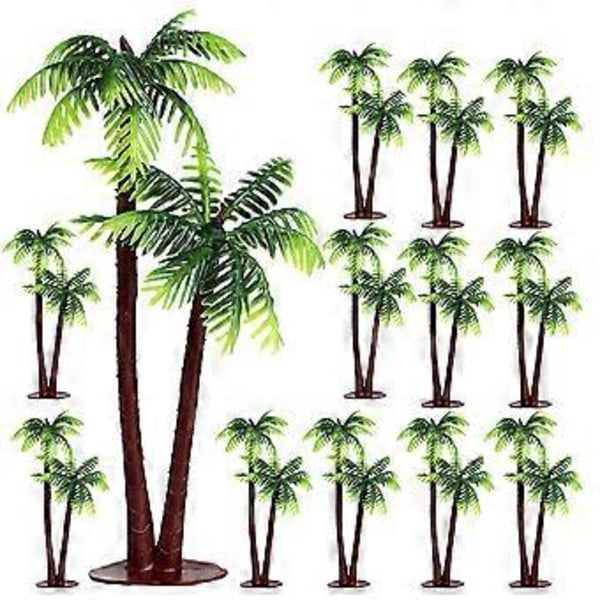 30 stk. Miniatyr Palmetre Akvarieplanter Plast Akvarieplanter Akvariedekorasjon (Grønn) Green