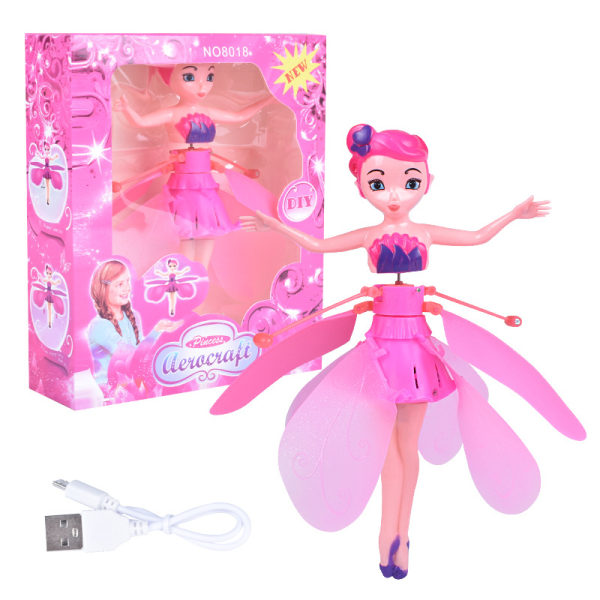 Magic Flying Fairy Princess Doll, Flying Fairy Doll Legetøj til piger, Sky Dan