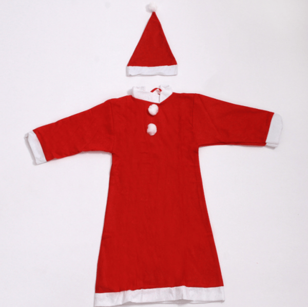 1-delt sæt julemandsklæder, non-woven kvinde kjole størrelse