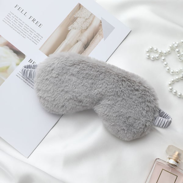 Rabbit Sleeping Mask Plush Night Mask Silk Blackout Eye Mask for