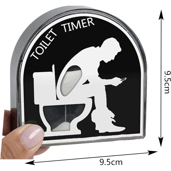 5 minutters toalett timeglass sandur, sandur med morsom utskrift