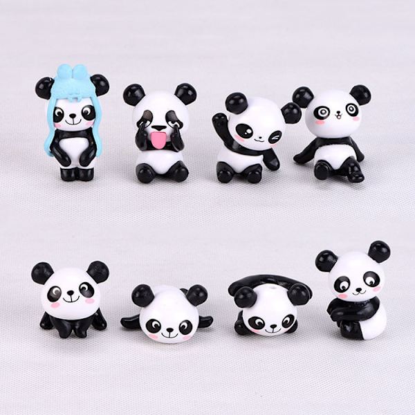 Panda-nukke, Mini Panda -lelu, Panda-kakkukoristeet, Söpö Panda-syntymäpäivä