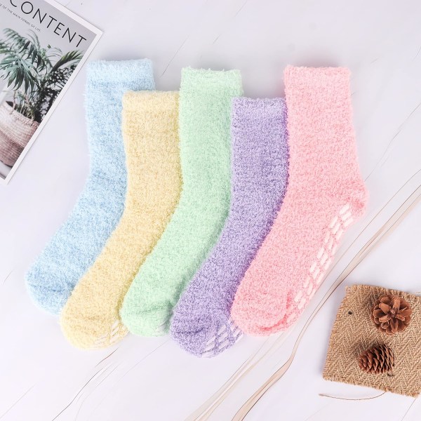 Antislip Sokker til Kvinder Varme Sokker til Kvinder Termisk Fleece Vintervarme