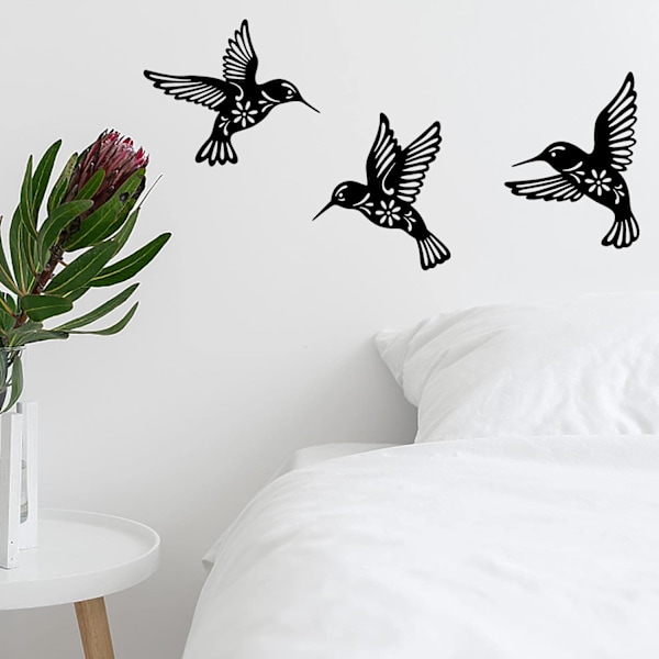 Musta metallilintu Kolibri seinäkoriste, Kolibri rautaveistos