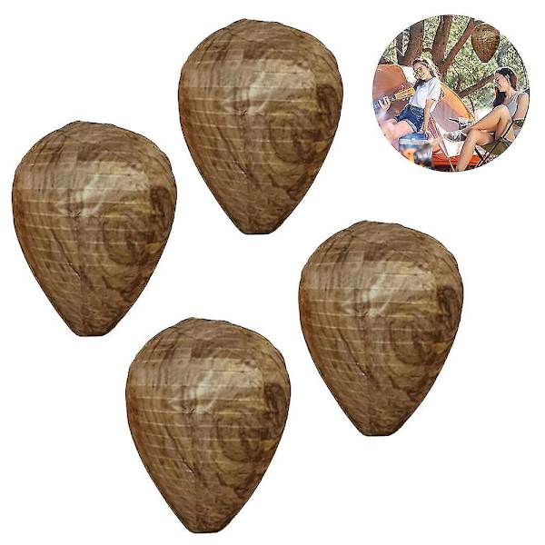 4 kappaletta vedenpitävää ampiaispesän houkutuslintua, ripustettavat ampiaispelotteet, keinotekoinen kangasampiaispesä, myrkytön mehiläispelote, torjunta kotiin ja puutarhaan ulkotiloihin（Ruskea）