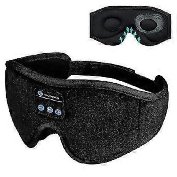 Bluetooth langattomat unikuulokkeet 3D-musiikki silmämaskilla, säädettävä He-unimaski