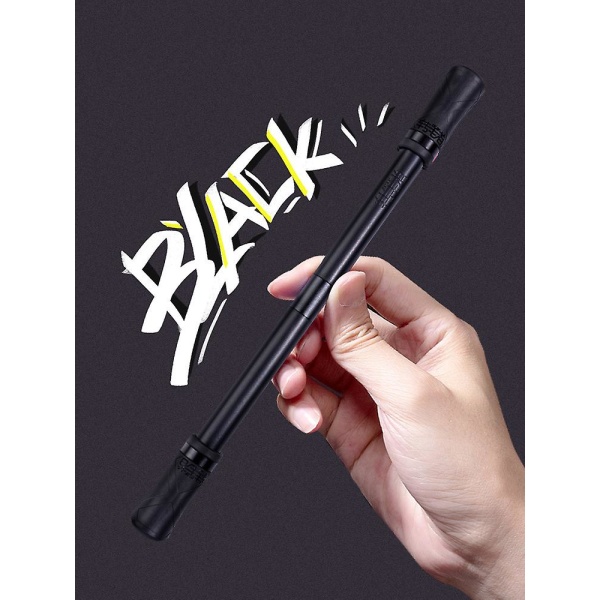 2 stk. Pen Spinning Spinner Pen Gaming Pen Gaming Spinning Pens Flying Spinning Pen Finger Rotating Pen (Sort)