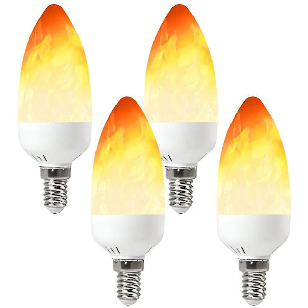 Set med 4 LED-lampor E14 2 W 25 Lm 28 X 2835 Smd Ac 85-265 V för heminredning, sovrum
