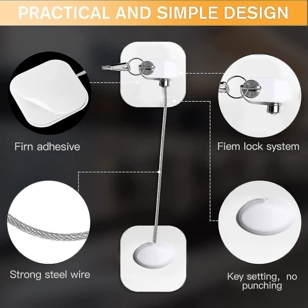 Childproof Refrigerator Lock with Key - Secure Your Fridge, Cabinet, and Do