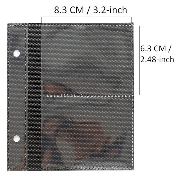 100 lommer Mini Film Album (64 X 90 Mm) Til Fujifilm Instax Mini Instant Film (54 X 86 Mm) / Polaroid Zink Foto (Lilla)