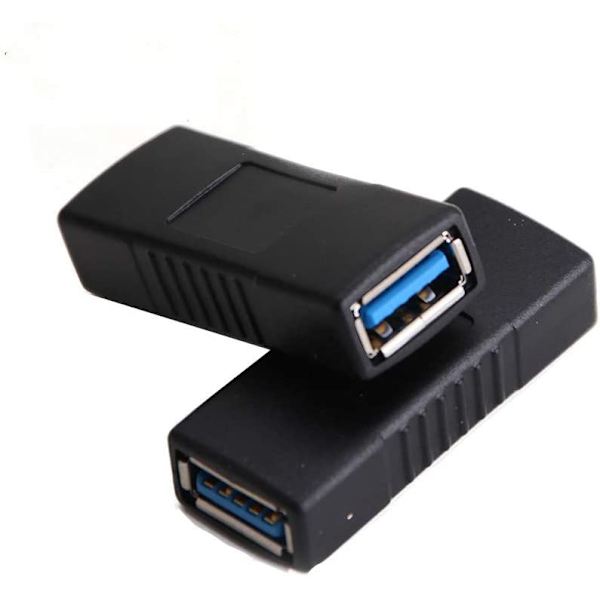 SuperSpeed ​​USB 3.0 Type A Koblingsadapter Hun til Hun Bro Forlænger Stikforbindelse (2 stk.)
