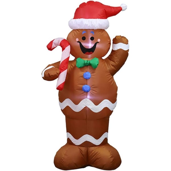 Uppblåsbar juldekoration, uppblåsbar pepparkaksgubbe för O