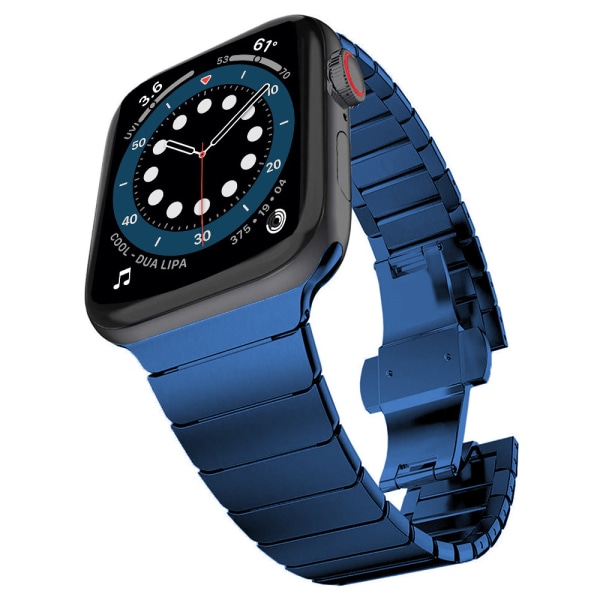 Blå 38 40 41mm, egnet til Apple Watch Ultra 49mm metalrem,