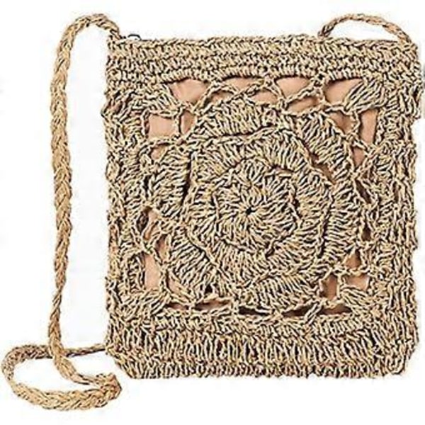 Stråväskor Crossbody, Dam Vävd Axelväska Sommar Strand Korgplånböcker
