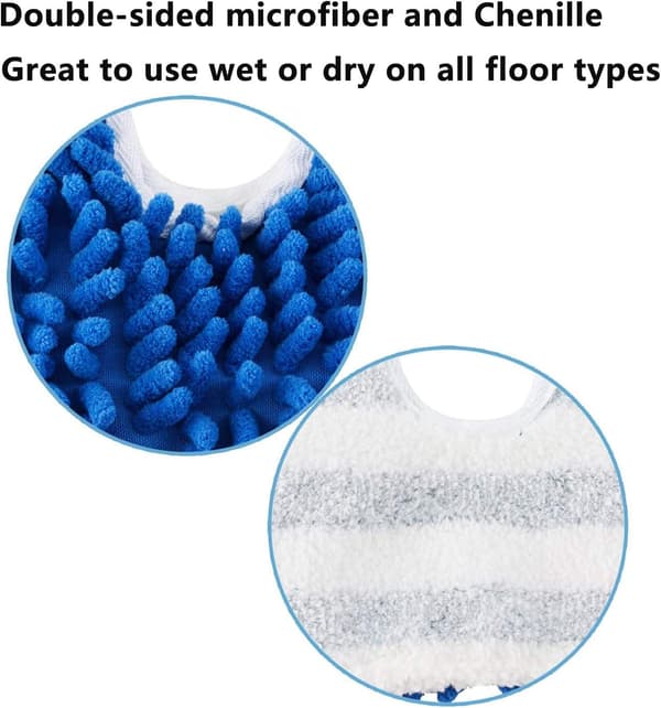 Mikrofibermopprefill för hårda golv, kompatibel med O-Cedar Dual
