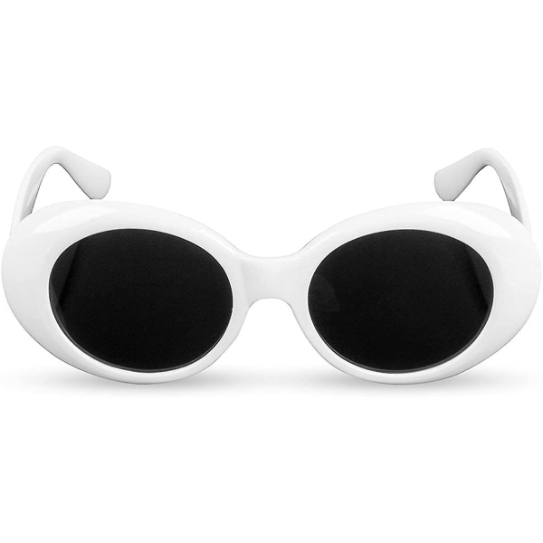 Solglasögon Tjocka Alien Oval Ram Glasögon Utomhus Sport Ögonskydd (vit)