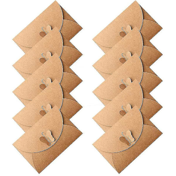 Minikortkuvert, 50-pack tacksägelsepresentkortskuvert med fjäril
