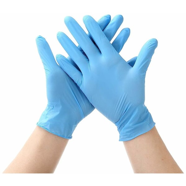 Medicinska engångshandskar av nitril, pulverfria, blå, storlek L (Pac
