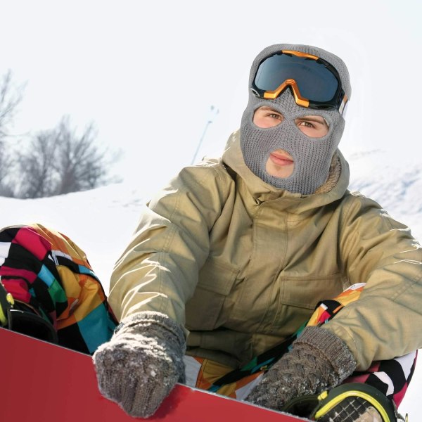 Hettelue for menn - 3-hull balaclava - Termisk maske - Vintermaske