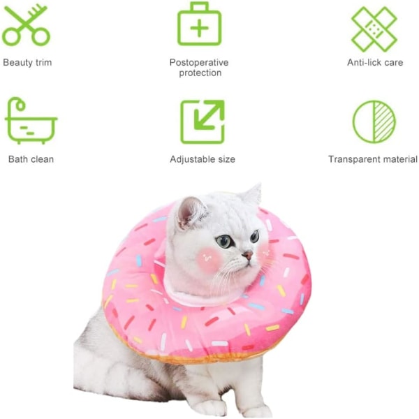 Katt återhämtningskrage, justerbar mjuk skyddskrage, anti-bit P
