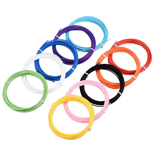 Filament Refills Pcl Filamenter 1,75 mm 10 Farver, 5 m/16,4 fod Længde Til 3d-Print Pen