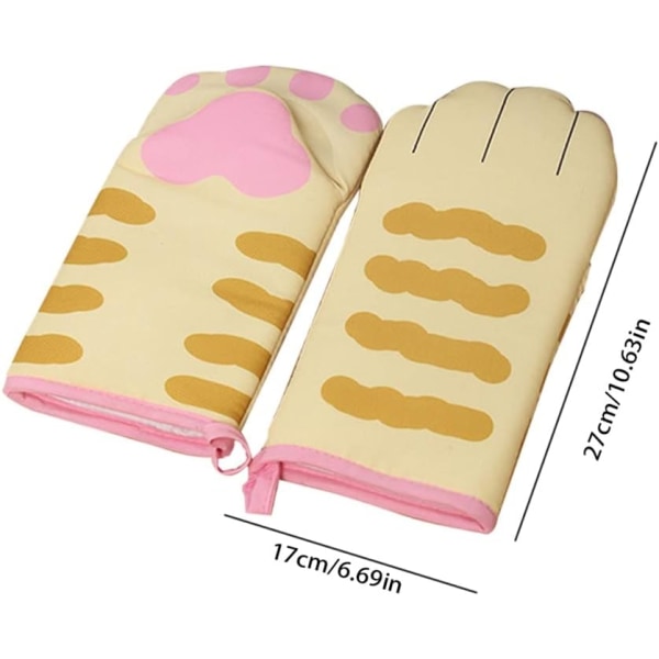 2pcs Thickened Gloves High Temperature Heat Insulating Gloves Kit