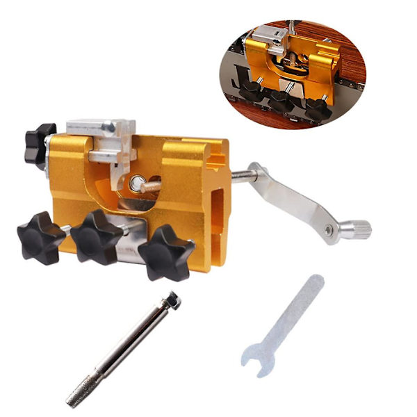 Handdriven motorsågsslipare set, bärbar kedjeslip jig kit snabb slipverktyg