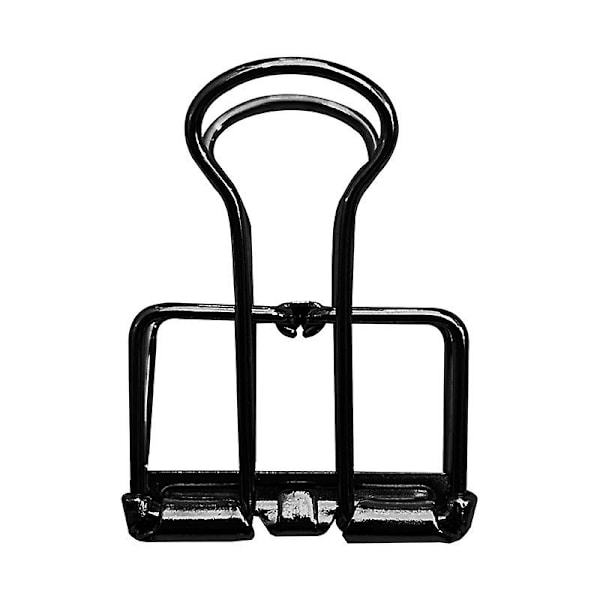 20 stk. 19mm hule duehaleklemmer hule binder (sort)