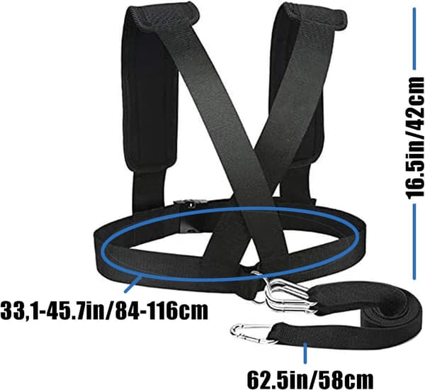 Toboggan sele dra rem