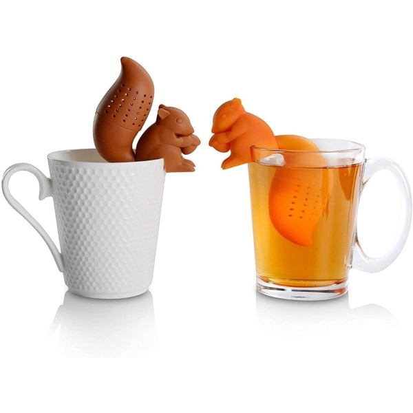Te-infuser, spiselig silikone-te-infuser (sæt med 2 egern)