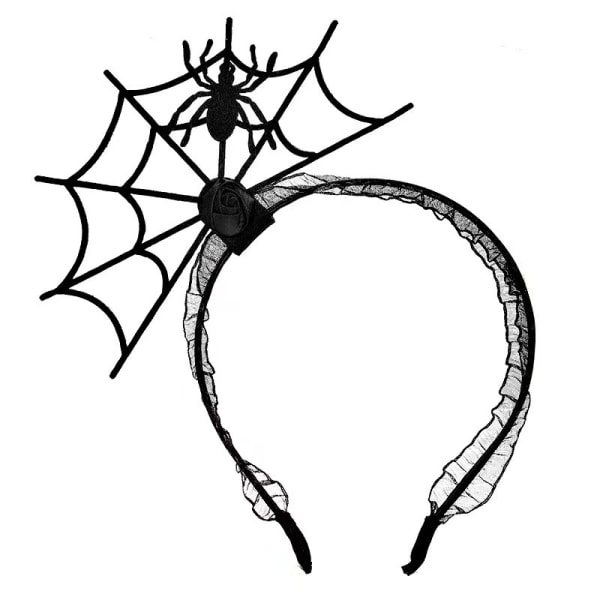 3-pack Halloween Deko Spöklika Huvudband, Spindelvävshuvudband Spindel