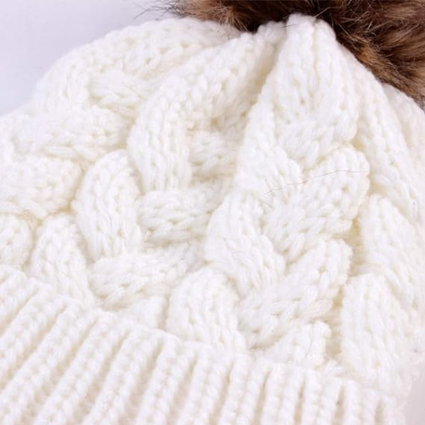 2 stk. Mor og Baby Strikket Beanie Caps Familie Matchende Hat Win