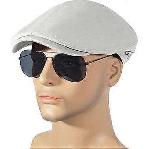 Sommer Ivy Peaked Caps Balloon Cap Bomulds Flat Cap til Mengreen grey