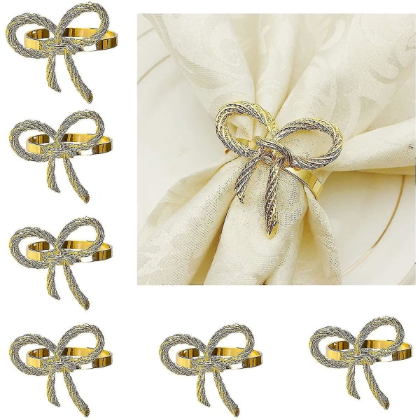 Napkin Rings,butterflynapkins Rings Set Of 6, Gold Napkin Rings Holder