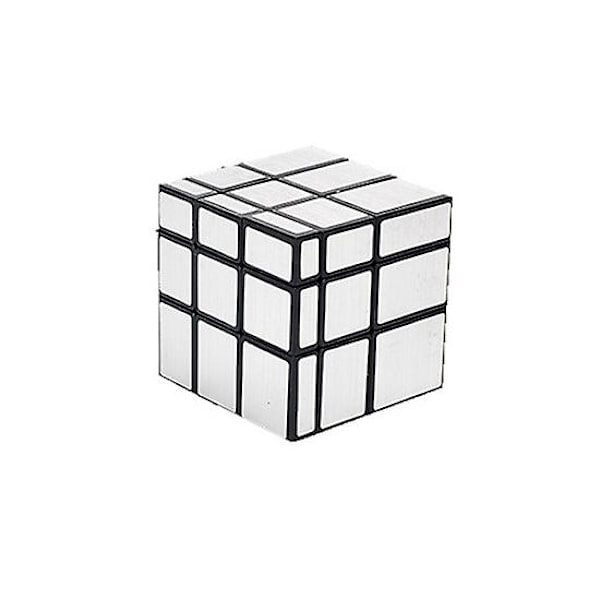 Spegelkub 3x3 Speed Cube Magic Cube Pussel Lätt att vrida (Silver)