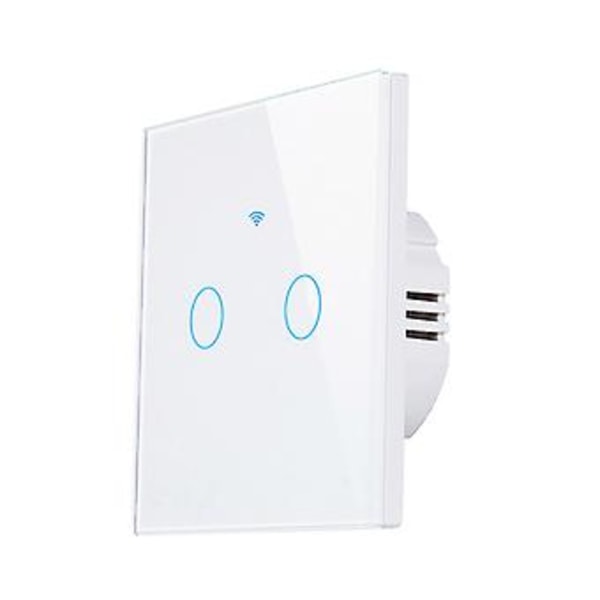 2/3/4 Gang Smart Lyskontakt Tuya Touch App Kontrol INGEN Nul-ledning Nødvendig white 2Gang