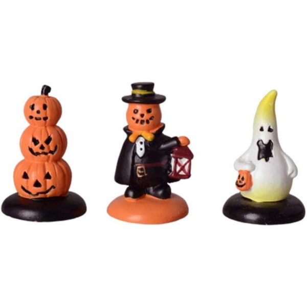 3 kpl Halloween-keijupuutarhan miniatyyri kurpitsa-aiheisia koriste-esineitä