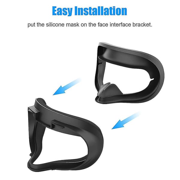 Vr Face Silikone Cover Pude Underlag Til Oculus Quest 2（Sølvgrå）