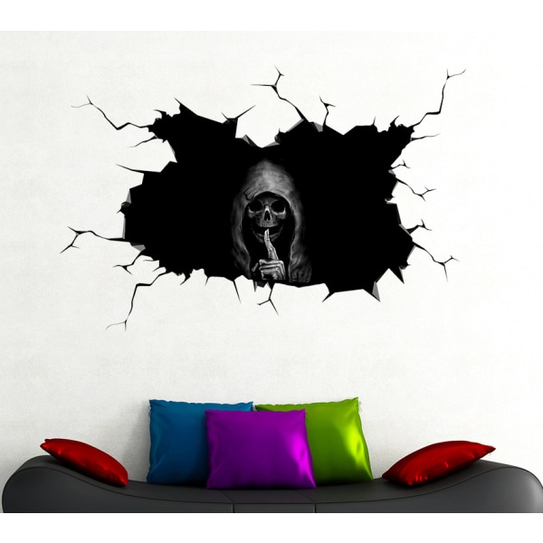 5 Halloween Horror Skull Car Window Stickers Horror Ghost Head Re