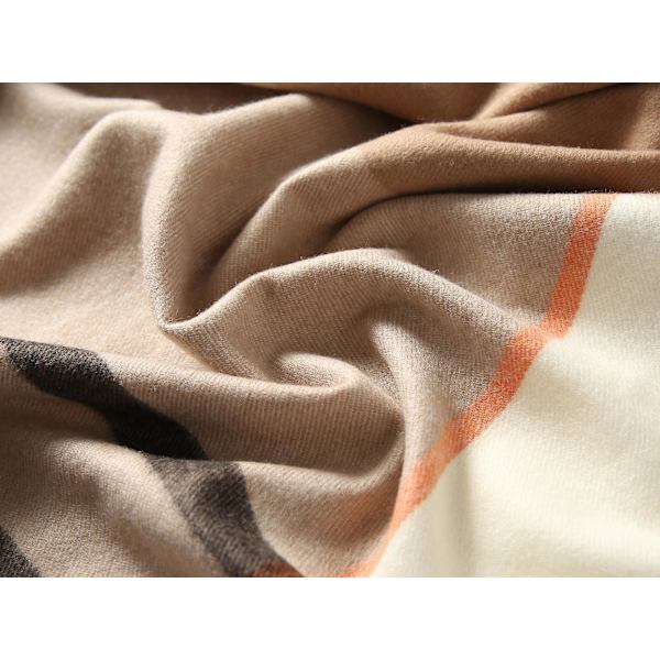 Klassisk Rutig Tartan Cashmere Scarf För Kvinnor Män Mjuk Rutig Tofs Halsduk Khaki