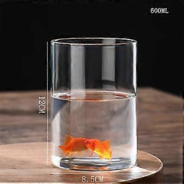 Klar Glass Blomstervase Minimalistisk Glassvase Sylinder Blomstervase for Bryllup Stue Dekorativ Gave 8.5x12cm